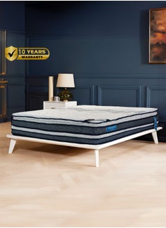 Buy Jacquard | Multi Layer Bed Mattress 20 Layers Thickness 32 cm Size King - 180x190 cm - Grey & White in Saudi Arabia