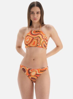 Buy Halter Neck Printed Bikini Top in UAE