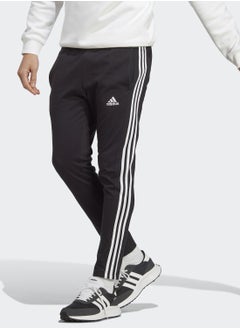 Buy 3 Stripes Single Jersey Tapered Open Sweatpants in UAE