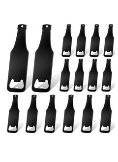 Buy 16 Pcs Stainless Steel Bottle Opener Bottle Shaped Can Openers Black Soda Can Opener Flat Handle Bottle Opener for Home Kitchen Bar Restaurant Party Tools Supplies in UAE