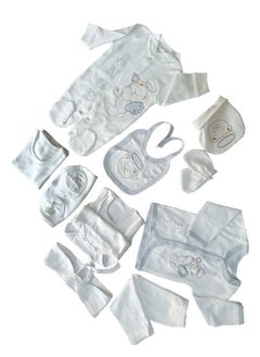 Buy A gift set of clothes for newborns, 10 pieces, white, suitable for newborns in Saudi Arabia