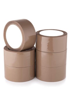 اشتري Brown Packaging Tape, 2 inches x 50 yards Strong Heavy Duty Packing Tape for Parcel Boxes, Moving Boxes, Large Postal Bags, Office Use [6 Rolls] في الامارات