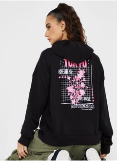 Buy Graphic Zip Thru Hoodie in UAE