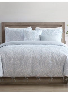 Buy 100% Cotton Bed Duvet Set 8 Piece White in Saudi Arabia