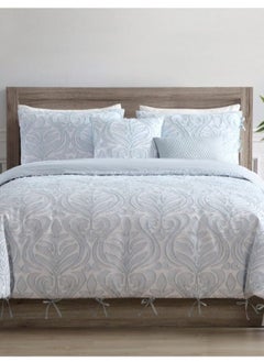 Buy 100% Cotton Bed Duvet Set 8 Piece White in Saudi Arabia