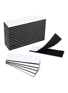 Buy Double Sided Sticky, 32Pcs Heavy Duty Hook and Loop Tape Strips with Adhesive Sticky Back, Strength Fasten Interlocking, for Home Office in Saudi Arabia