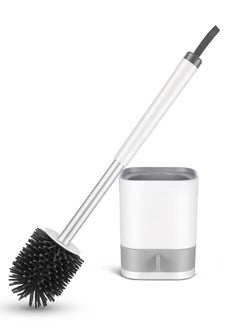 Buy Wall-mounted Design Soft TPR Toilet Cleaning Brush Bathroom WC Silicon Toilet Brush with Holder in UAE