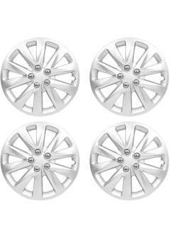 اشتري PISTOL Car Wheel Cover Silver Color 15 inch - High-Quality Pistol Wheel Cup Universal Fit Set of 4PC في السعودية