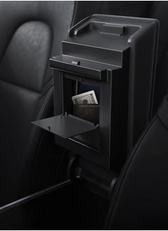 Buy One-Touch Hidden Storage Box (Carbon Edition) for Tesla Model 3 (2021 to 2023) and Model Y (2021 to Current) Center Console Organizer Armrest in UAE