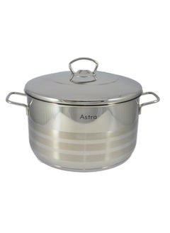 Buy Astra Casserole 28x16cm - 9.8 Liter Capacity -18/10 Cr-Ni Stainless Steel - Silver in UAE