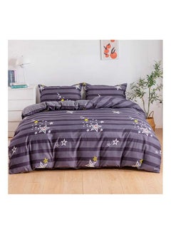 Buy 4-Piece Single Size Duvet Cover Set Microfibre Comet 1 Duvet Cover 160x210 cm; 1 Fitted Sheet 120x200x25 cm; 2 Pillow Cover 48x74cm Multicolor in UAE