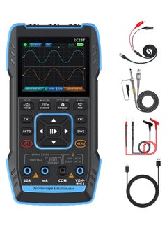 Buy 2C23T 3 in 1 Handheld Oscilloscope Multimeter DDS Generator, 2 Channels, 10MHz Bandwidth, 50MSa/s Sampling Rate, 10000 Counts, Voltage, Current, Capacitor, Resistor, Diode Test in UAE