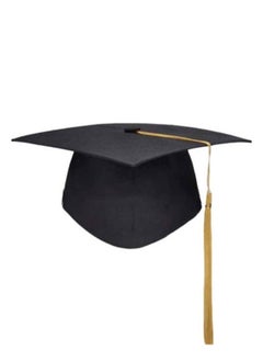 اشتري Graduation Cap with Tassel for High School and College Black Matte Grad Graduation Cap Adjustable Unisex Adult Graduation Cap Topper Mortar Board Graduation Ceremony Hat Graduation Party Ceremony في السعودية