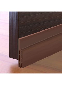 اشتري Door Draft Stopper Under Door Seal for Exterior/Interior Doors, Door Sweep, Soundproof Door Bottom Weather Stripping, 2 Inch W x 39 Inch L, Brown في الامارات