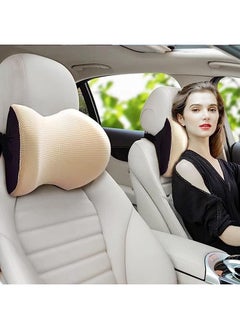 اشتري Super Comfy Car Headrest Pillow,Car Pillow for Neck Pain Relief with Adjustable Strap,100% Memory Foam & Breathable Removable Cover,Ergonomic Design-Softness Travel Car Neck Pillow(Beige, 1p) في السعودية