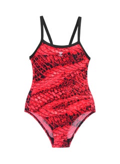 اشتري V-Cut Swimsuit For Girls (Red/Black,L) في السعودية