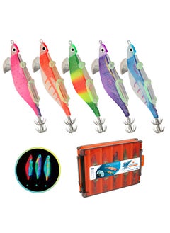 اشتري 5pcs Luminous Artificial Lure with Squid Hooks في الامارات