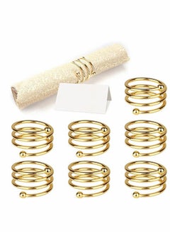 اشتري 8-Piece Set Napkin Ring Table Setting Suitable for Casual or Formal Occasions (gold) في السعودية