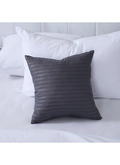 Buy Stria Filled Cushion 40x40cm - Charcoal in UAE