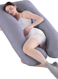 Buy SHANNA Body Pillows for Adults, Pregnant Women Sleeping, Full Body Pillow Long Support pillow U Shape Pregnancy Pillow Orthopaedic with Replaceable and Washable Cover (70 * 130cm, Gray) in Egypt