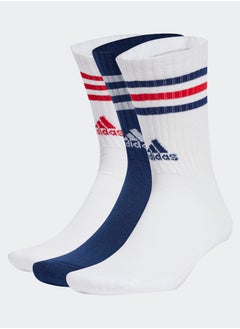 اشتري 3-Stripes Cushioned Crew Socks 3 Pairs في مصر