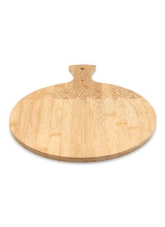 Buy Eco-Friendly Natural Bamboo Cutting Board with Handle Brown 40 x 30 cm H-2014 in Saudi Arabia