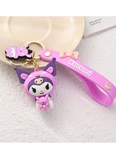 Buy New Sanrio Kuromi toy keychain bag pendant decorative accessories keychain in Saudi Arabia