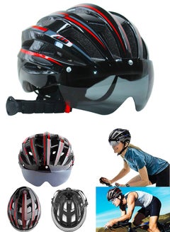 Buy Bicycle Helmet with Detachable Goggles, Adult Cycling Helmet, Kids Scooter Helmet, Adjustable Size, Lightweight and Breathable, Mountain and Road Bike Helmets For Adults and Teens, Cycle Helmet in Saudi Arabia