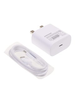 Buy Type C Super Fast Charger For Samsung White in Saudi Arabia