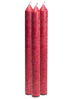 اشتري Scented Red Taper Candle Pack of 3 في الامارات