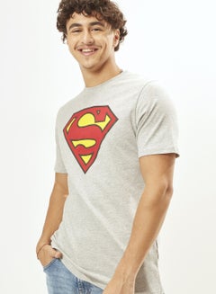 Buy Superman Print Crew Neck T-Shirt in Saudi Arabia