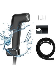 Buy Shattaf Black Handheld Bidet Sprayer for Toilet with 1.5m Stainless Steel Hose Self Cleaning Shattaf Kit for Washroom and Bathroom in UAE