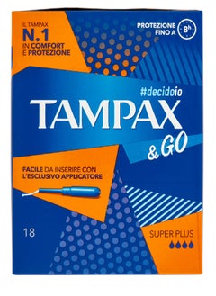 Buy Tampax & Go Super Plus 18 Pieces in UAE