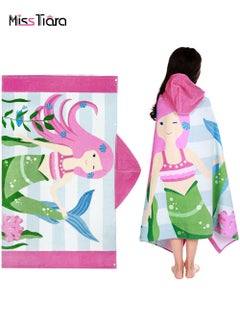 Buy Hooded Super Soft Absorbent Outdoor Pool Cover Bathrobes Beach Towels for Kids 3 to 12 Years Old in UAE