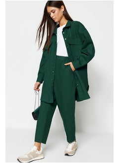 اشتري Dark Green Pocket Detailed Snap Close Shirt-Pants Woven Suit TCTAW22US0013 في مصر