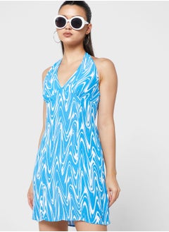 Buy Halter Neck Printed Dress in UAE