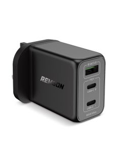 Buy Remson 65W 3 Ports GaN Charger USB-C Power Wall Adapter  PD 3.0 with USB-A Port  Compatible with iPhone 13 13 Mini 13 Pro 13 Pro Max SE 11 XR XS, Samsung S22, MacBook Pro Air, iPad and Laptops in UAE