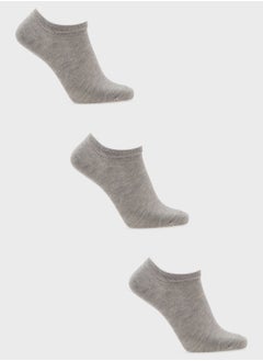 Buy 3 Pack Assorted No Show Socks (41/44) in UAE