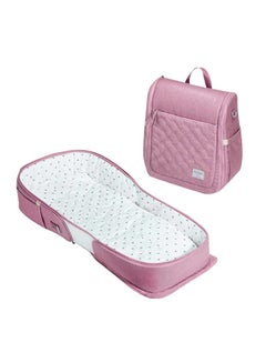 Buy Sunveno Portable Folding Baby Bassinet Crib Diaper Bag | Pink in Egypt