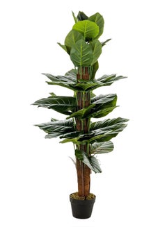 Buy Artificial Tree with Pot,Green/Black 120 cm in UAE