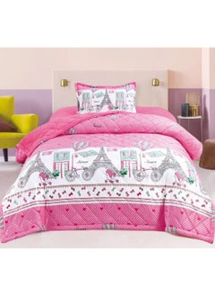 Buy 3pcs winter kids comforter set single size 160x210cm includes comforter set, fitted sheet and pillow sham in Saudi Arabia