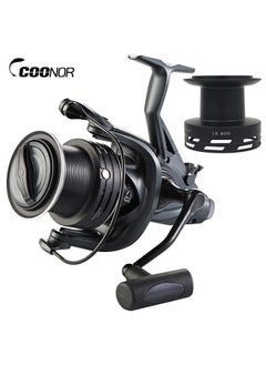 Buy 4.9:1 Carp Spinning Reel 15kg Brake Force Dual Brake Fishing Reel with Dual Spool for Fishing in Saudi Arabia