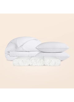 Buy Quilt/Duvet Set With Pillows And Softening Mattress Topper with 5-star comfort, imported raw materials, Queen in Egypt