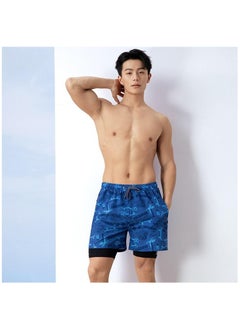 اشتري Fashionable Men's Double-Layer Quick Drying Beach Swimming Shorts في الامارات