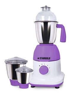 اشتري STARGOLD 600 Watts Mixer Grinder with 3 Stainless Steel Liquidising Dry Grinding and Chutney Jar Multi-Purpose Dry Wet Grinder for Masala Spices Nut Butters Chutneys & More Purple في السعودية