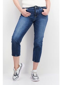 اشتري Women Regular Fit Wash Stretchable Denim, Navy Blue في الامارات