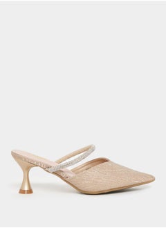 Buy Sparkle Strap Pointed Toe Mules in Saudi Arabia