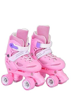 Buy Roller Skates Shoes, Double Rows 4 Wheels, Adjustable Shoe Size AREA for Boys And Girls in UAE