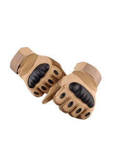 Buy Motorcycle and Cycle Gloves, Full Finger Touchscreen For Riding Hiking Climbing Training (Size-XL) Color-Brown in Saudi Arabia