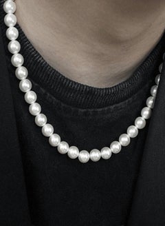 Buy Men’s Elegant Necklace Made Of Faux Pearls in Saudi Arabia